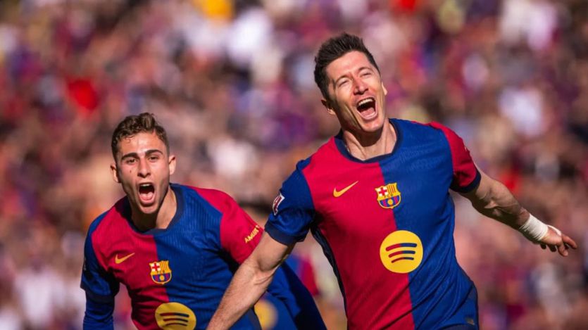 Lewandowski celebra un gol