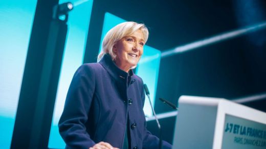 Acto del partido de Marine Le Pen