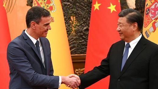 Pedro Sánchez, y el presidente de China, Xi Jinping