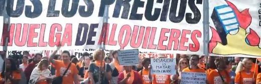 Marcha del sindicato de inquilinas en Madrid por el derecho a una vivienda digna
