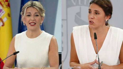 Yolanda Díaz, ministra de Trabajo e Irene Montero, ministra de Igualdad