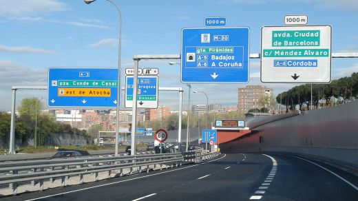Entrada a un tramo de la M-30 ya soterrada