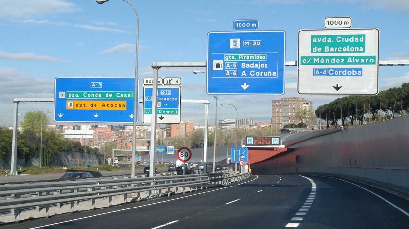 Entrada a un tramo de la M-30 ya soterrada