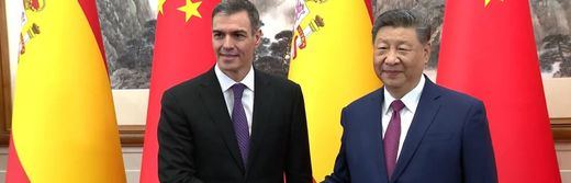 Pedro Sánchez y el presidente chino, Xi Jinping