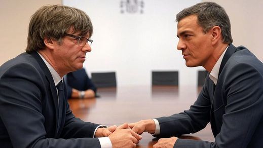 Pedro Sánchez y Carles Puigdemont 