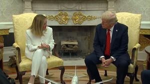 Trump y Meloni muestran sintonía y optimismo para un acuerdo entre EEUU y Europa, pero no concretan nada