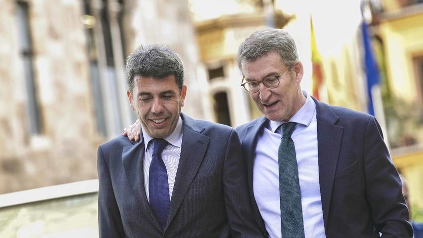 Alberto Núñez Feijóo y Carlos Mazón en Valencia