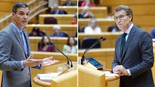 Sánchez y Feijóo, en el Senado