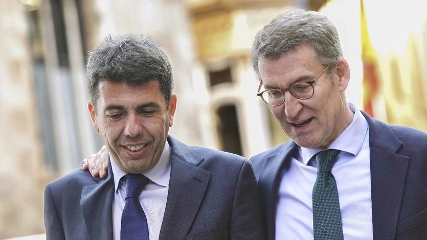 Alberto Núñez Feijóo y Carlos Mazón en Valencia