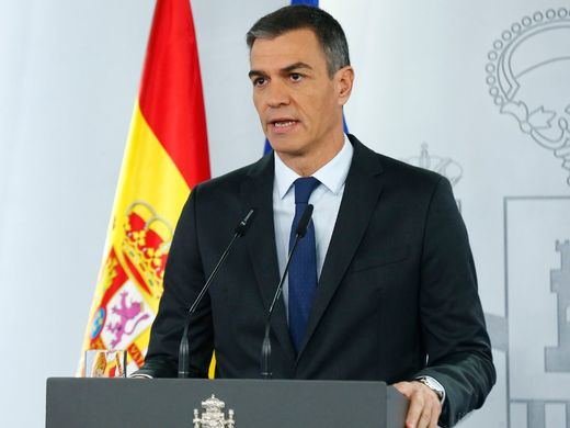 El presidente del Gobierno, Pedro Sánchez, en Moncloa