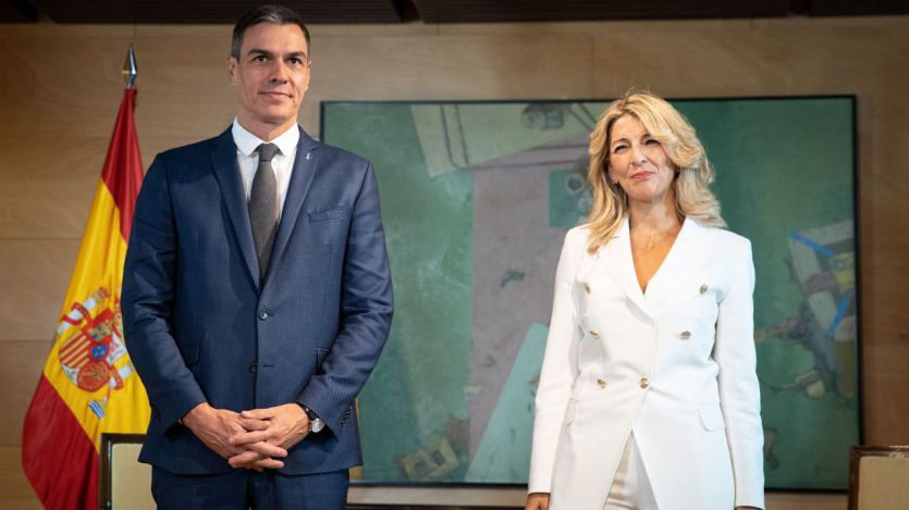 Pedro Sánchez y Yolanda Díaz, reunidos