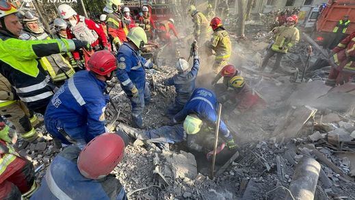 Bombardeo ruso en Kiev