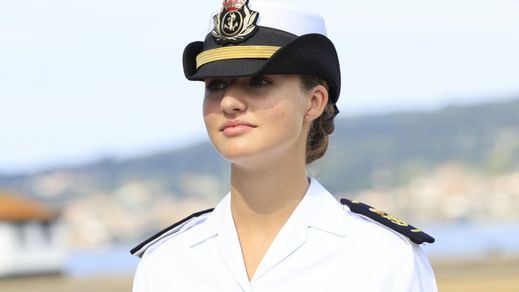 La princesa Leonor, durante su instrucción naval