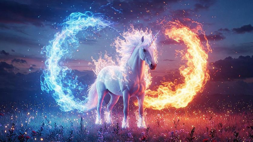 Un unicornio mágico
