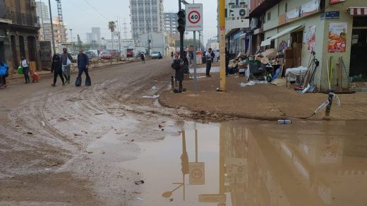 Las calles de Valencia afectadas por el barro de la DANA