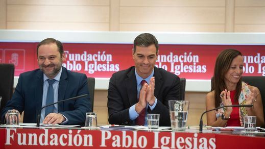 Ábalos y Sánchez, en un acto del PSOE
