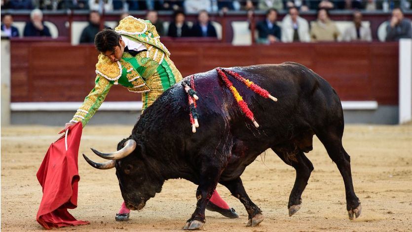 Uno de los redondos de Miguel Ángel Perera a 'Amargado'.