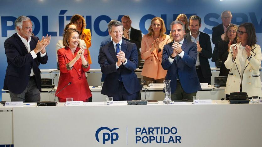 Feijóo, con la cúpula del PP