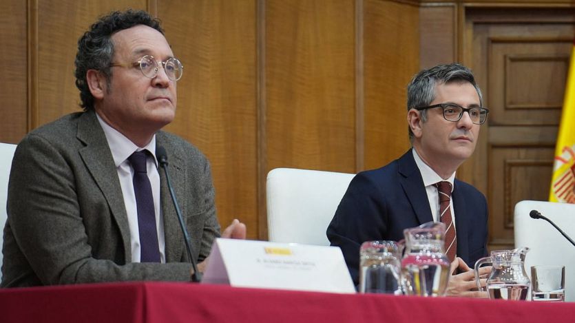 El fiscal general del Estado, Álvaro García Ortiz, y el ministro Félix Bolaños
