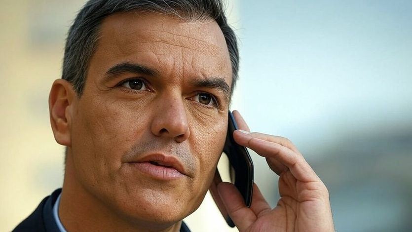 Imagen recreada de Pedro Sánchez al móvil