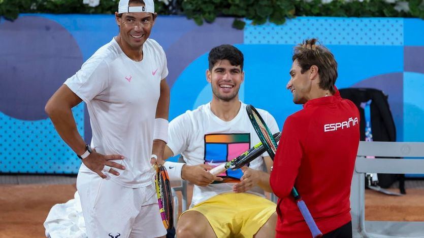 Rafa Nadal y Carlos Alcaraz, tenistas españoles