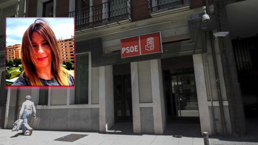 Leire Díez y la sede del PSOE