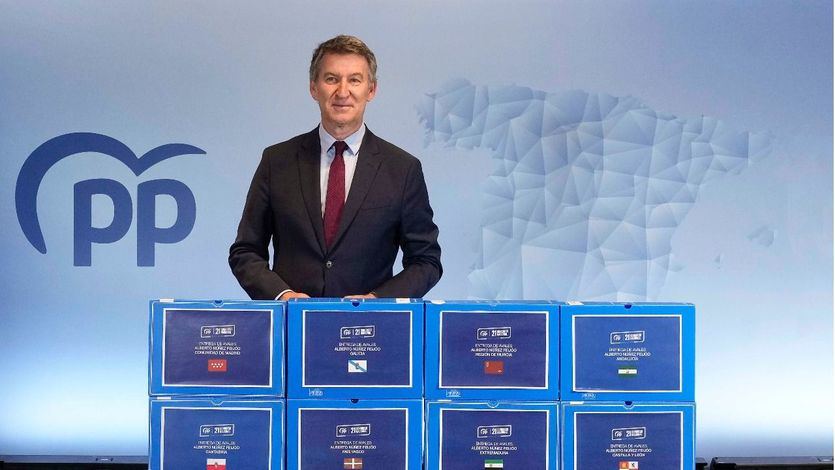 Alberto Núñez Feijóo, en un acto del PP