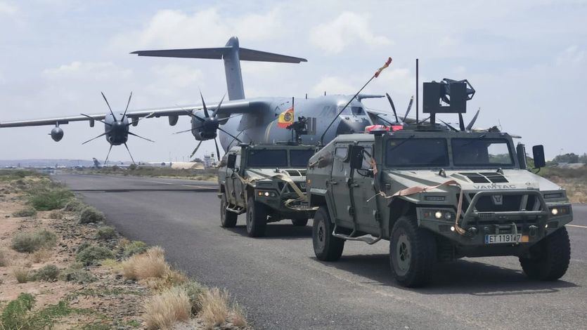 Un avión del Ejército español