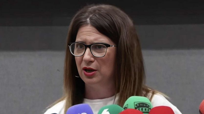 Leire Díez, en rueda de prensa