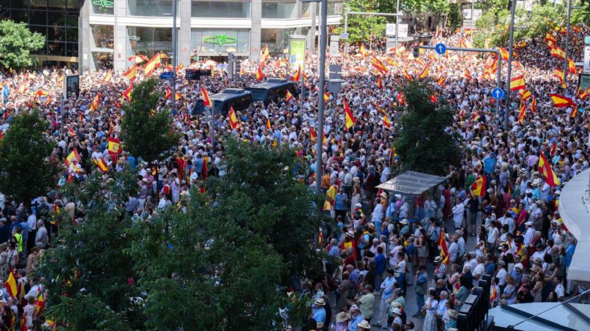 La manifestación contra Pedro Sánchez