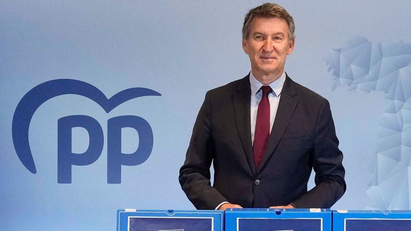 Alberto Núñez Feijóo, en un acto del PP