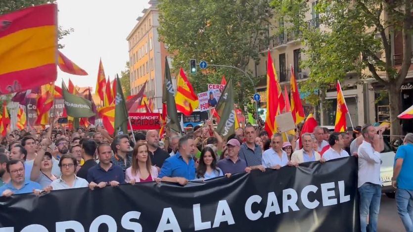 Manifestación contra el Gobierno de Pedro Sánchez