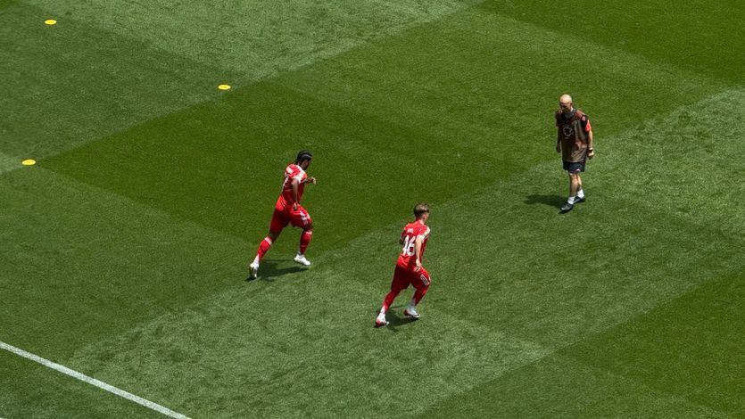 Un entrenamiento del Bayern previo a un partido del Mundial de Clubes