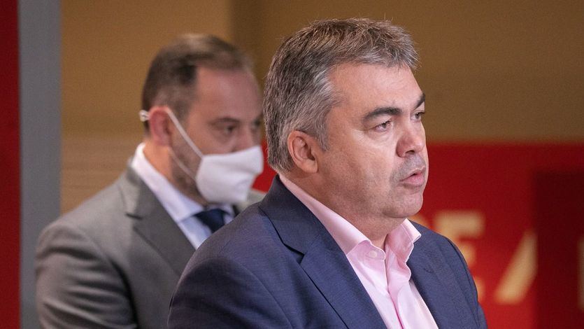 Santos Cerdán y José Luis Ábalos, en un acto