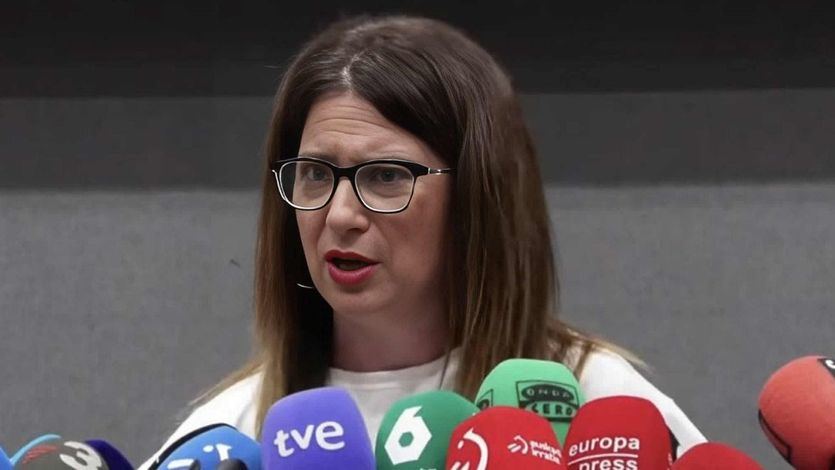 Leire Díez, en rueda de prensa