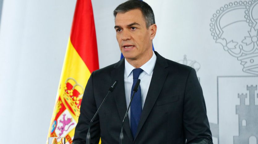 El presidente del Gobierno, Pedro Sánchez, en Moncloa