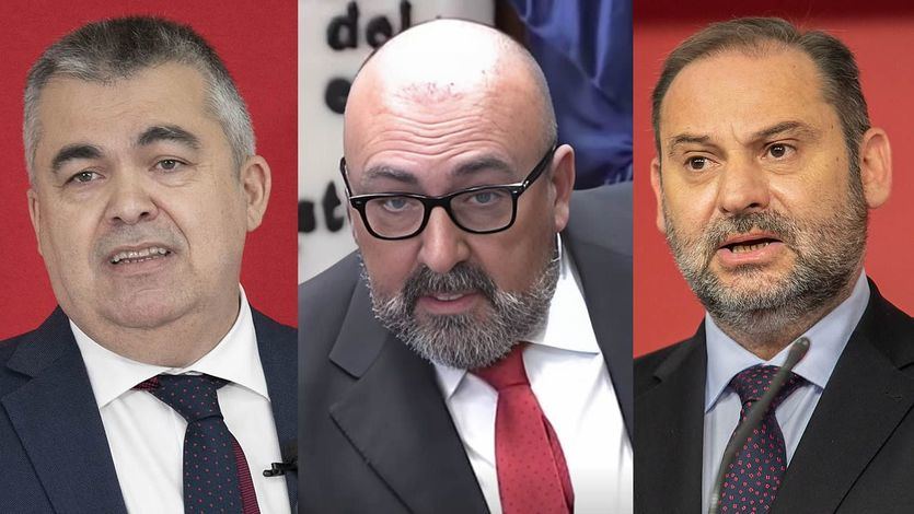 Santos Cerdán, Koldo García y José Luis Ábalos