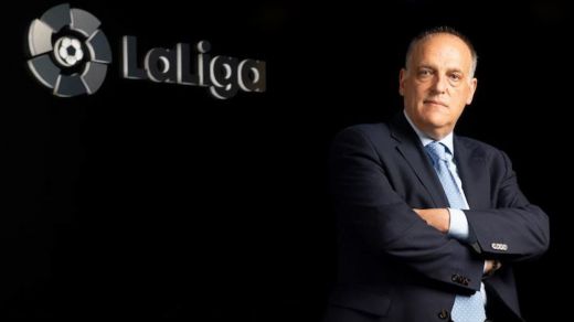 El presidente de La Liga de Fútbol Profesional (LFP), Javier Tebas