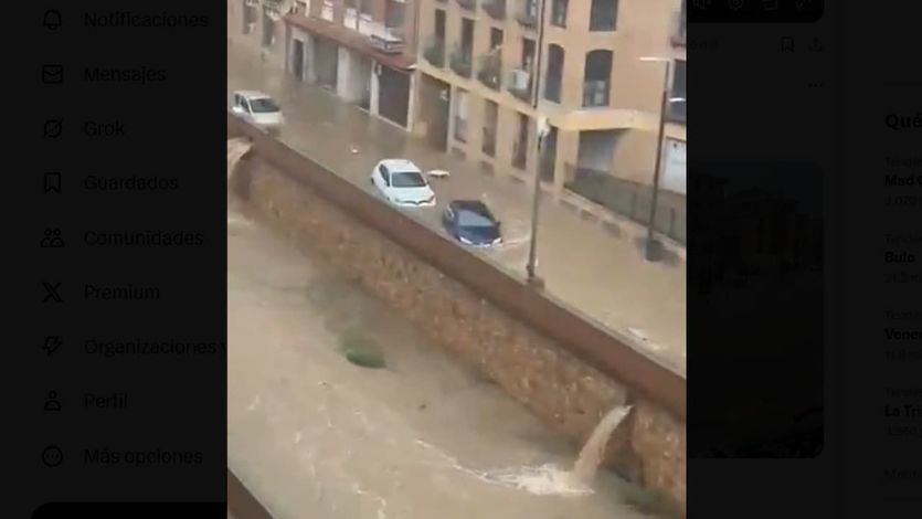 Calles de Tarazona inundadas