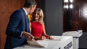 Sánchez y Yolanda Díaz acuerdan sacar adelante la ley de embargo de armas a Israel