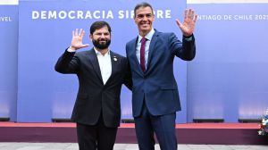 Sánchez, en Chile, durante el 2º encuentro de líderes progresistas contra el auge de la ultraderecha en Occidente