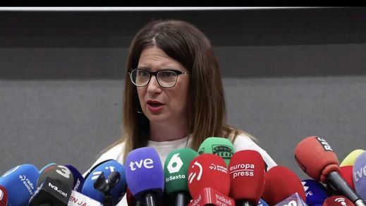 Leire Díez, en rueda de prensa