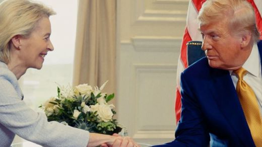 Ursula von der Leyen y Donald Trump