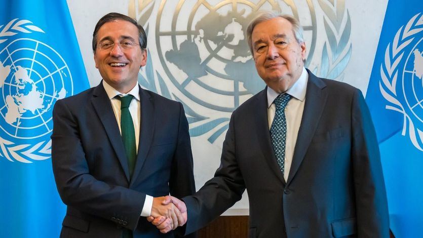 José Manuel Albares y Antonio Guterres