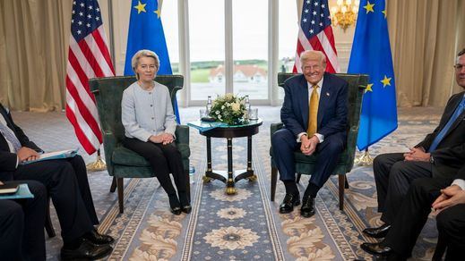 Ursula von der Leyen y Donald Trump
