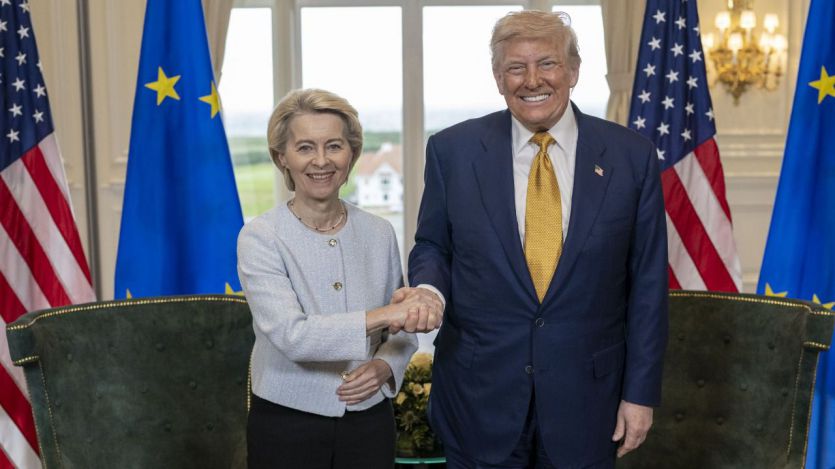Ursula von der Leyen y Donald Trump