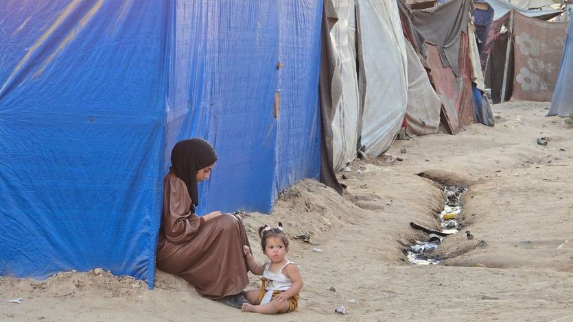 Palestinos en Gaza
