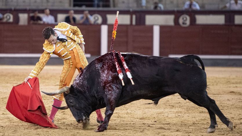 Uno de los redondos de José Fernando Molina a su segundo toro.