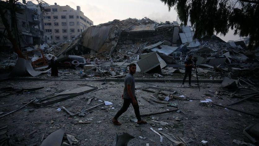 Vista de la destrucción en Gaza