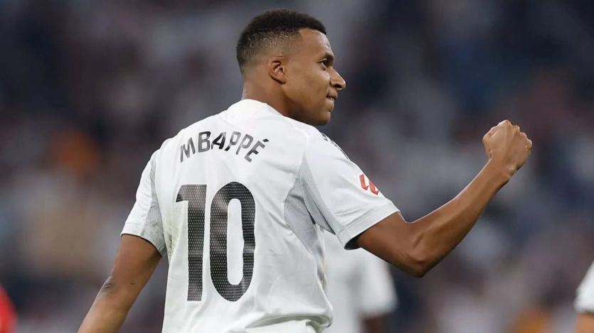 Kylian Mbappé celebra su gol